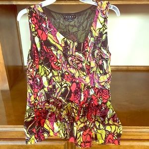 NWOT Tribal sleeveless floral top M